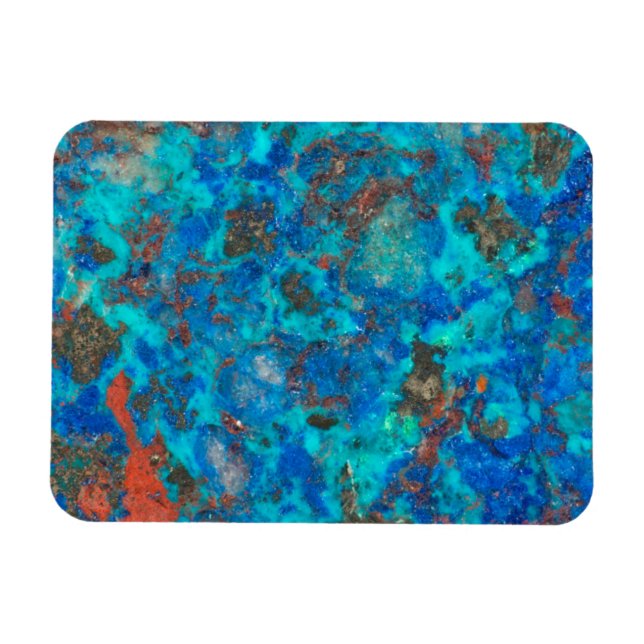 Blue patterened Shattuckite Magnet (Horizontal)