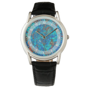Blue patterened Shattuckite Watch