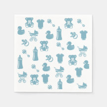 Blue Pattern Baby Shower 