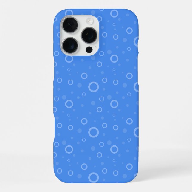 Blue Pattern Circles Customizable iPhone Case (Back)