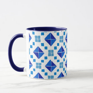 Blue pattern mug