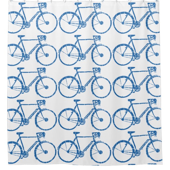 blue pattern of bicycles (Front)