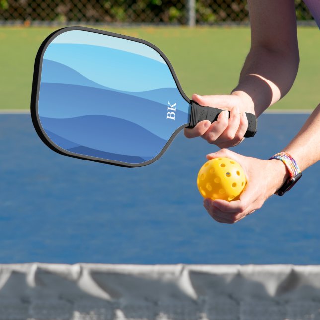 Blue Pattern Personalized Pickleball Paddle (Insitu)