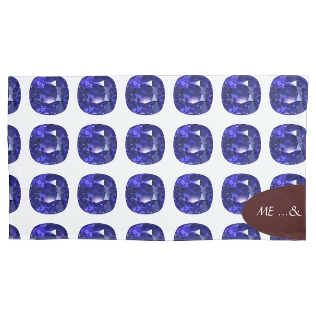 Blue Pattern Pillowcase (Front-Left)