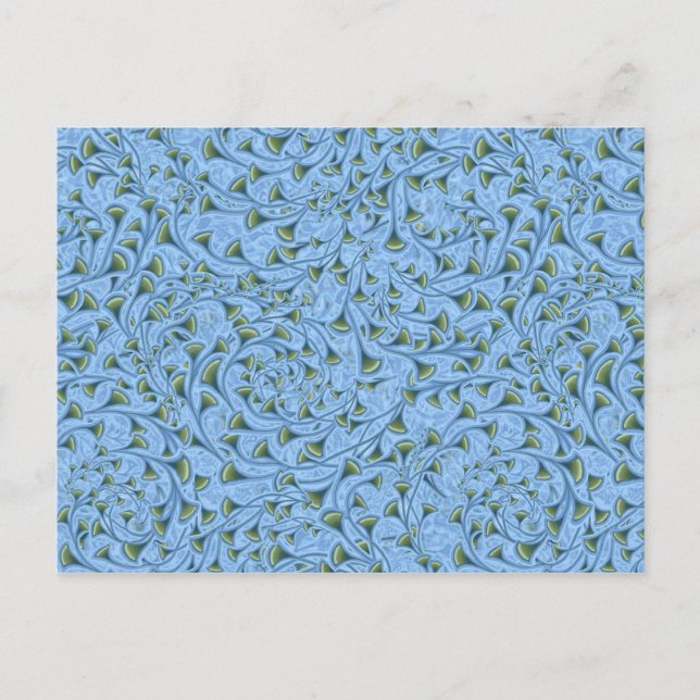 Blue Pattern Postcard (Front)