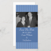 blue pattern Save the Date (Front/Back)