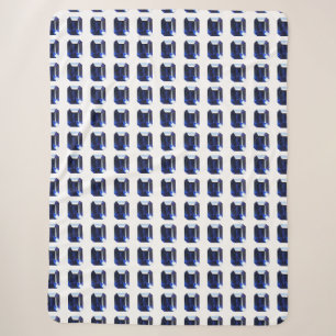 Blue Pattern Sherpa Blanket