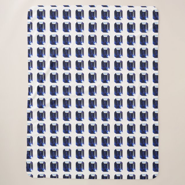 Blue Pattern  Sherpa Blanket (Front)