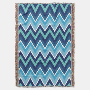 Blue Pattern Throw Blanket