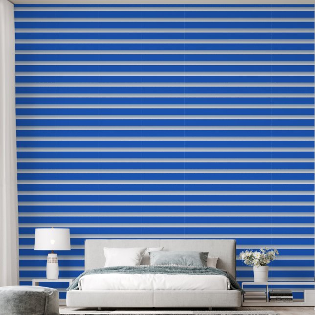 Blue Pattern Wallpaper (Bedroom)