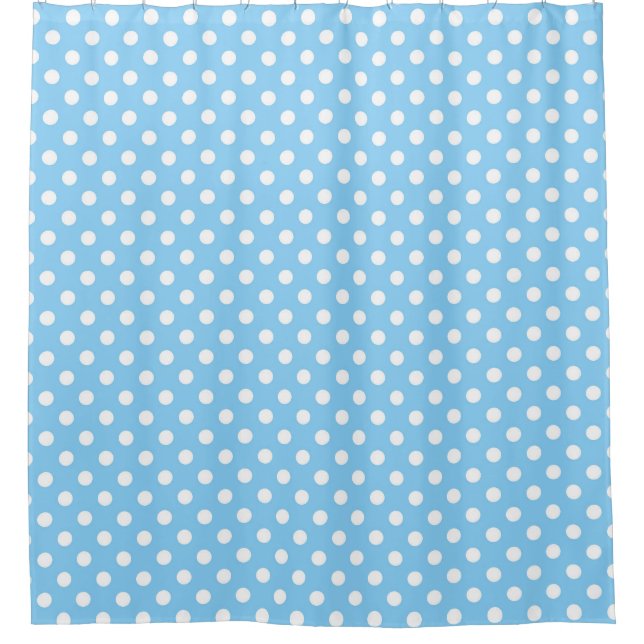 blue pattern with white polka dots  (Front)
