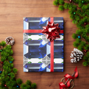 Blue Pattern  Wrapping Paper