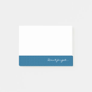 Blue Patterned Don't Forget Post-it Notes