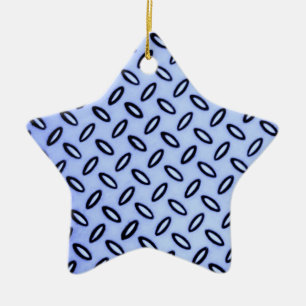 Blue Patterned Star Ornament