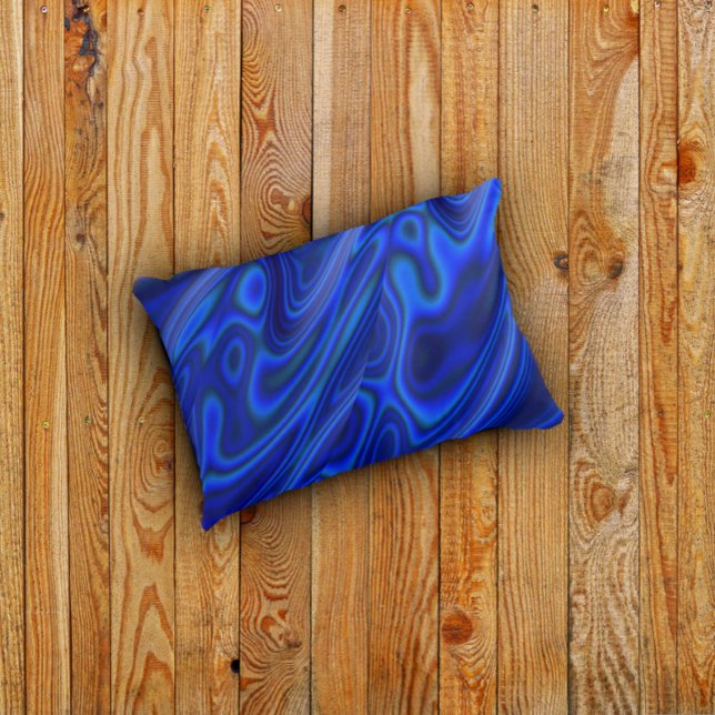 Blue Paua Abalone Shell Fractal Abstract Pattern  Accent Pillow (Creator Uploaded)