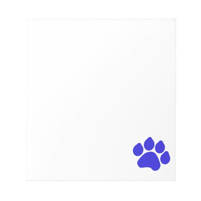 Blue Paw Print Notepad (Front)