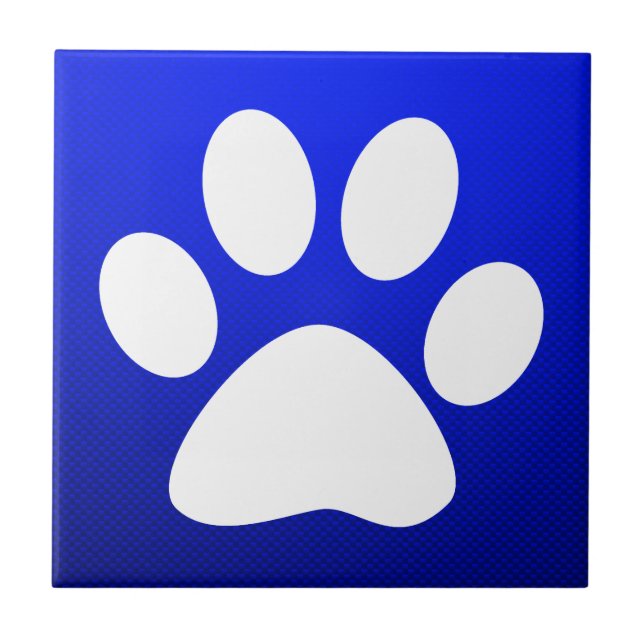 Blue Paw Print Tile (Front)
