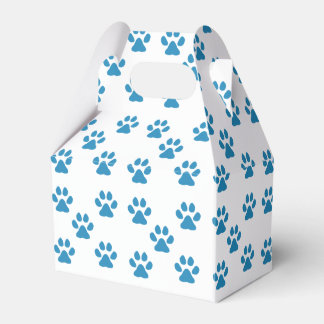 Blue Pawprints Favor Box