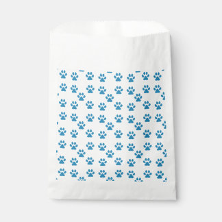 Blue Pawprints Favour Bag