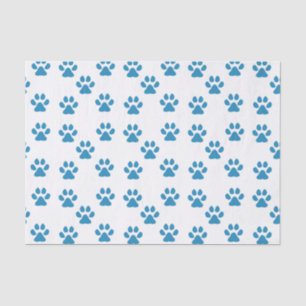 Blue Pawprints  Tissue Paper
