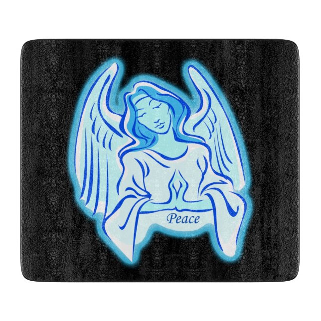 Blue Peace Angel Cutting Board (Front)