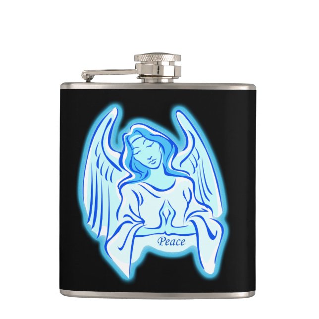 Blue Peace Angel Flask (Front)
