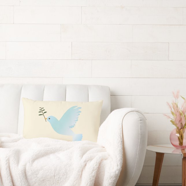 Blue Peace Dove Lumbar Pillow (Couch)