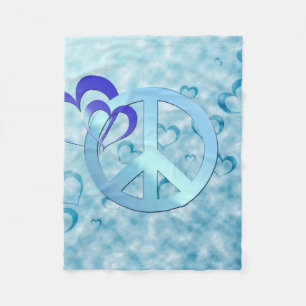 Blue Peace Fleece Blanket