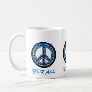 blue peace for all mug
