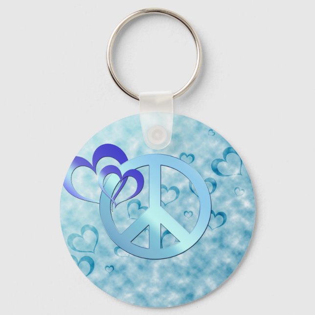 Blue Peace Keychain (Front)