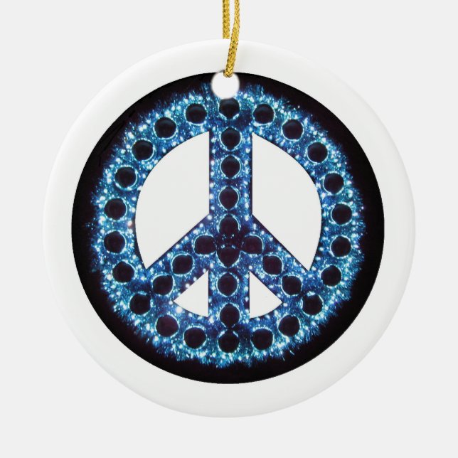 Blue Peace Ornament (Front)