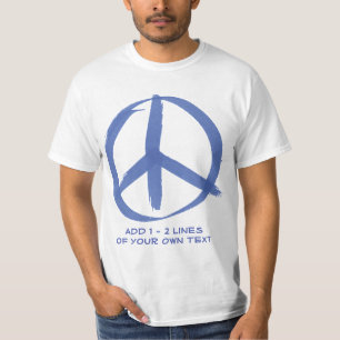 Blue Peace Sign T-Shirt