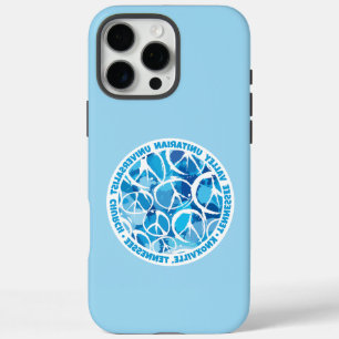 Blue Peace Signs, Symbols / iPad case