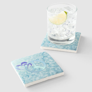 Blue Peace Stone Coaster