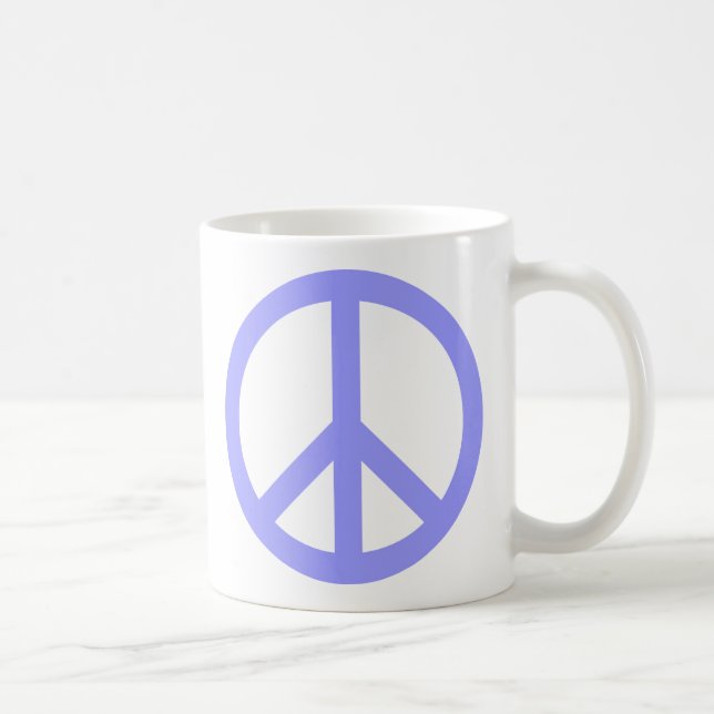 Blue Peace Symbol Coffee Mug (Right)