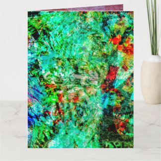 Blue peaceful abstract Folded Greeting Card,Relax Card