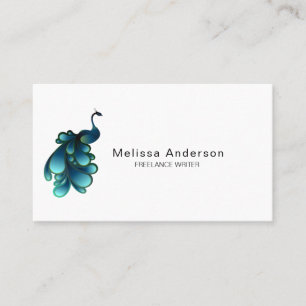 Blue Peacock Business Card