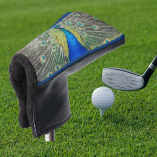 Blue Peacock Feather Plumage Golf Head Cover