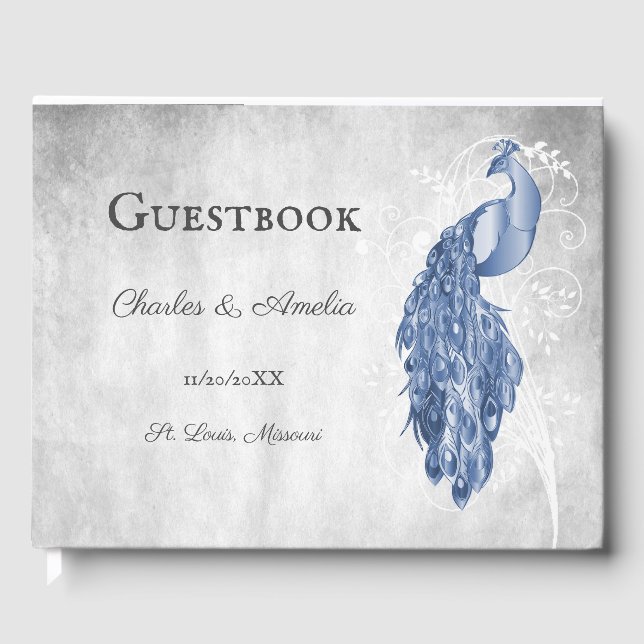 Blue Peacock Mariage Livre d'or (Recto)