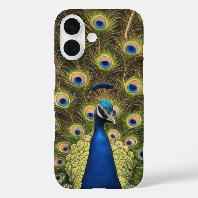 Blue Peacock Phone Case (Back)