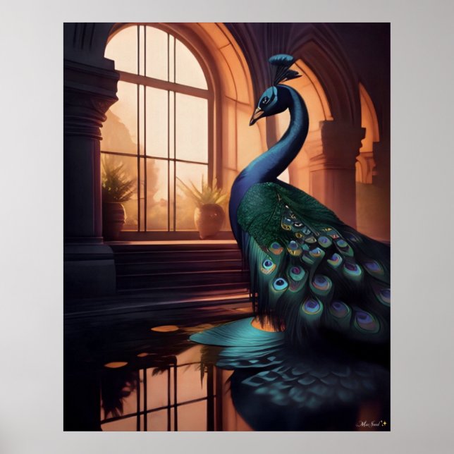 Blue Peacock Poster (Front)