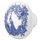 Blue Peacock Rose Floral Border
