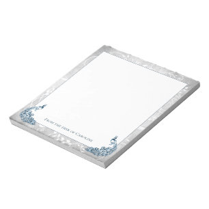 Blue Peacocks Notepad