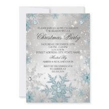 Blue Pearl Crystal Snowflake Christmas Party