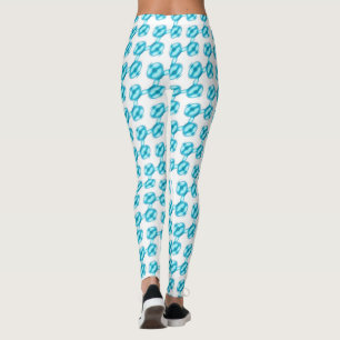 Blue pearl pattern  leggings