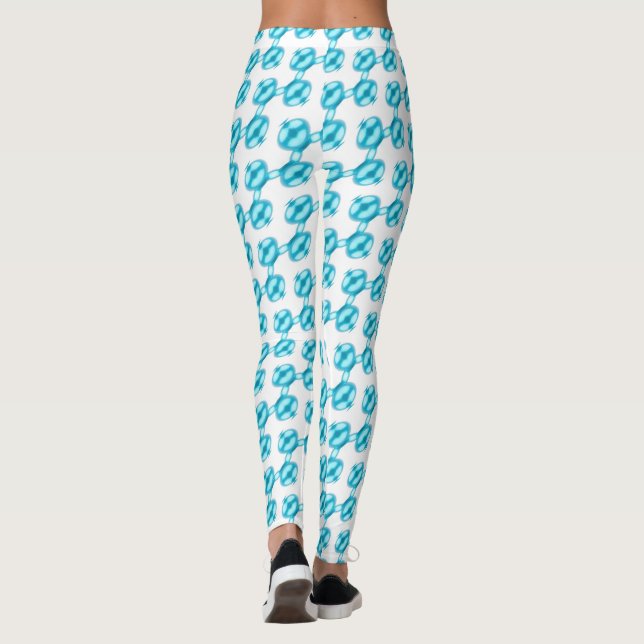 Blue pearl pattern  leggings (Back)