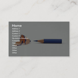 Blue pencil business card