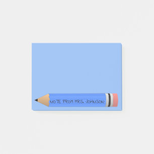 Blue Pencil Post-it Notes