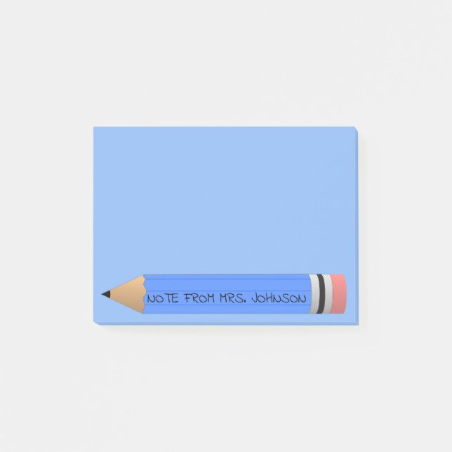 Blue Pencil Post-it Notes (Front)