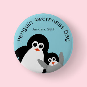 Blue Penguin Awareness Day 2 Inch Round Button